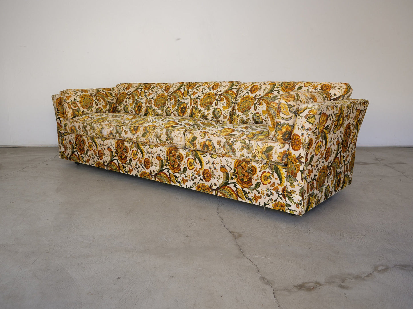 1970's Mid-Century Modern Floral Sofa