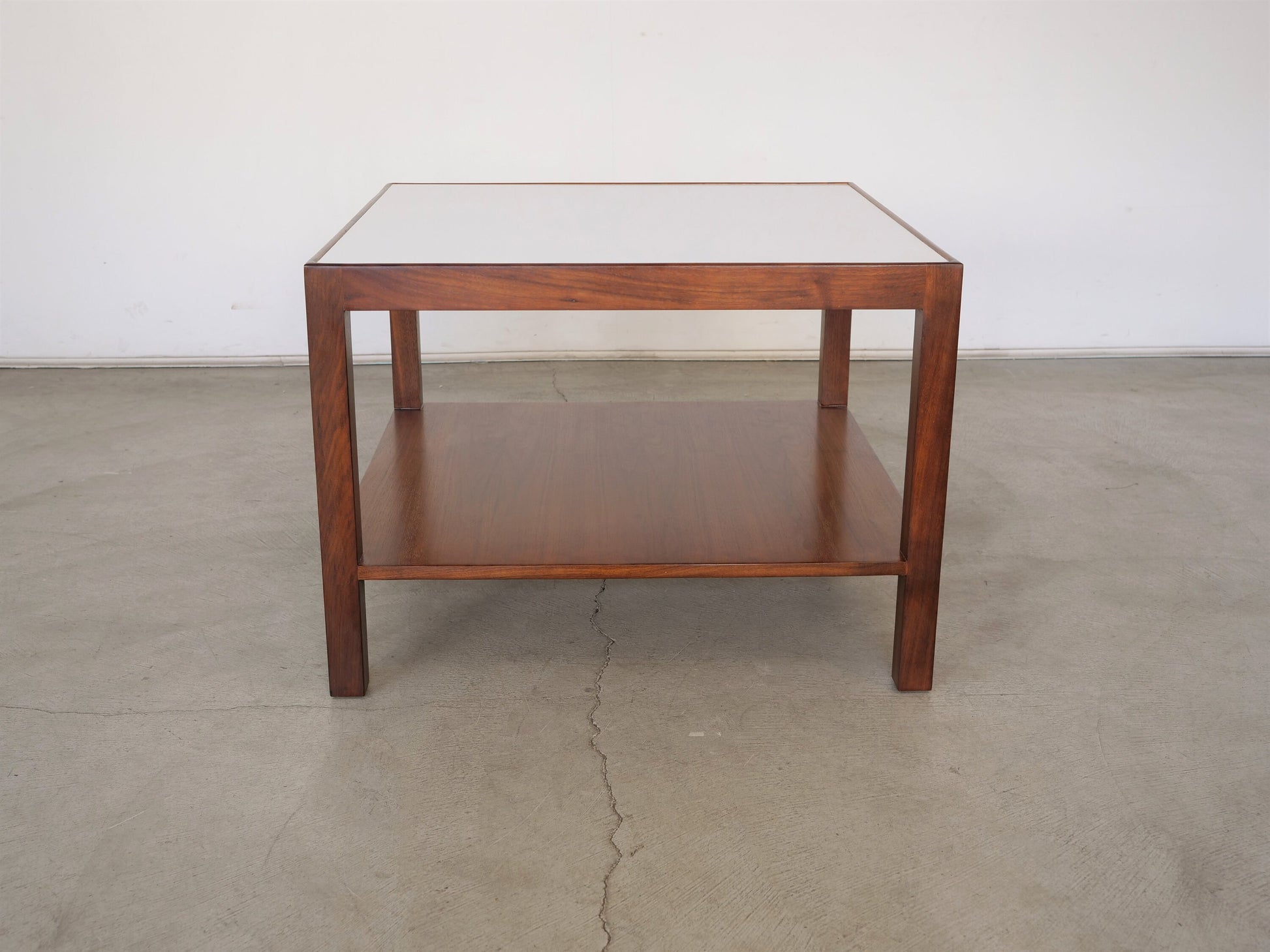 1960’s Two-Tiered Walnut and White Formica Coffee Table