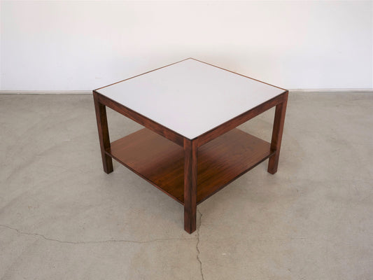 1960’s Two-Tiered Walnut and White Formica Coffee Table