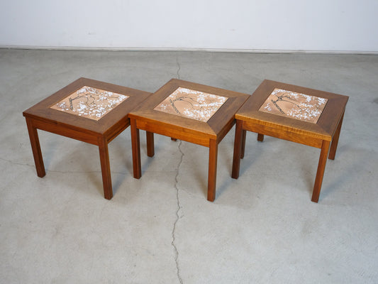 1960's Midcentury Modern Brown Saltman End Tables